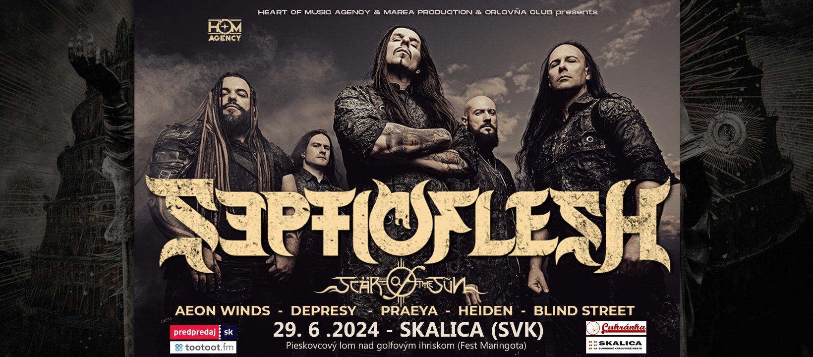 SEPTICFLESH, SCAR OF THE SUN, AEON WINDS, PRAEYA, DEPRESY a ďalší